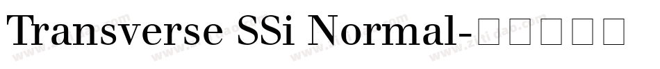 Transverse SSi Normal字体转换